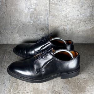 Allen Edmonds Men’s Leed’s Black Dress Plain - Toe Blucher Shoes - Size: 10.5 2E